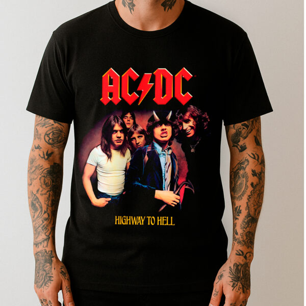 Camiseta Oficial AC/DC - Highway To Hell (Frente e Costas)