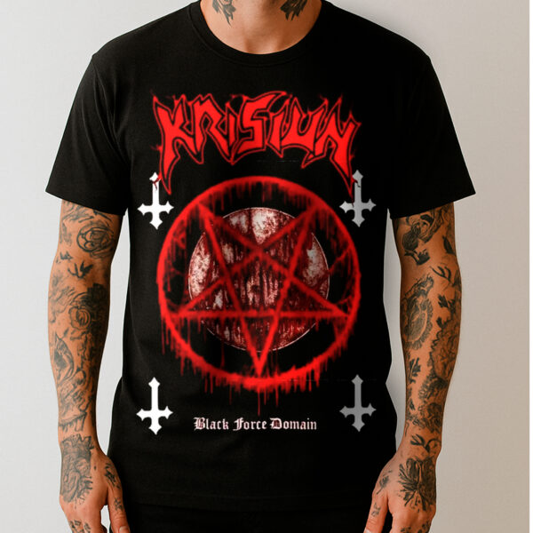 Camiseta Oficial Krisiun - Black Force Domain (Frente e Costas)