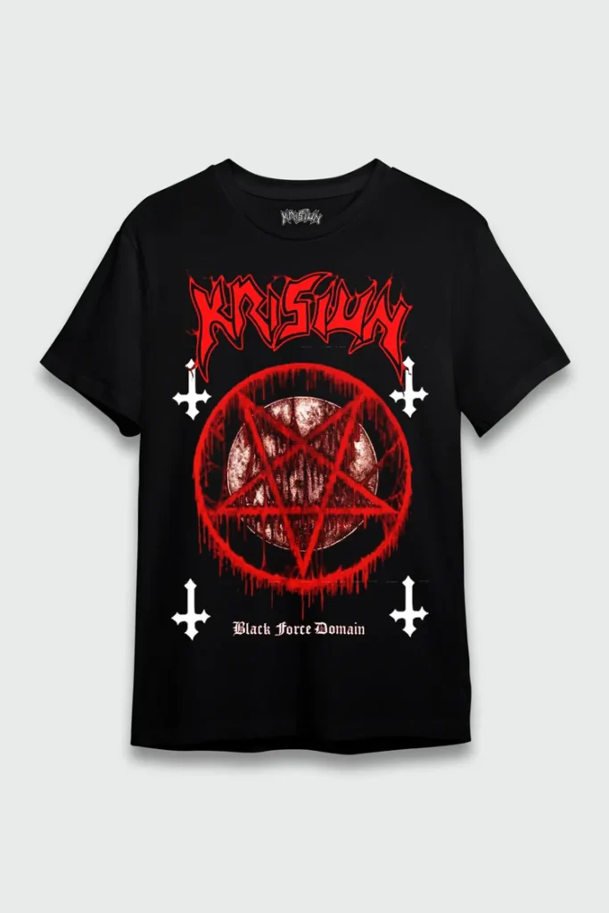 Camiseta Oficial Krisiun - Black Force Domain (Frente e Costas)