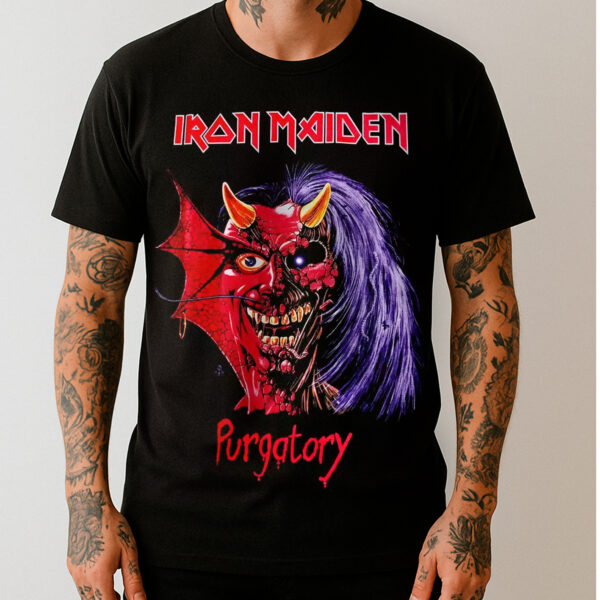 Camiseta Oficial Iron Maiden - Purgatory (Frente e Costas)