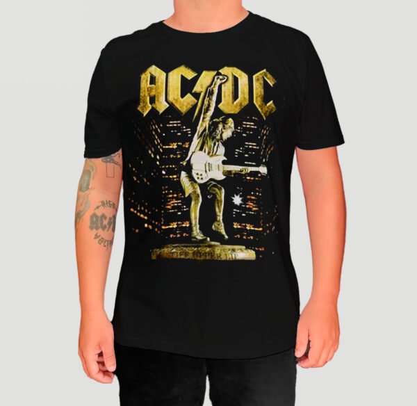 Camiseta Oficial - AC/DC - Stiff Upper Lip - Frente e Costas