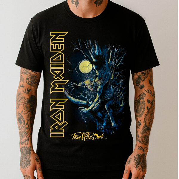Camiseta Oficial Iron Maiden - Fear of the Dark (Frente e Costas)