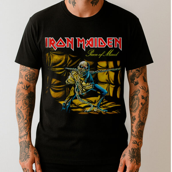 Camiseta Oficial Iron Maiden - Piece of Mind (Frente e Costas)