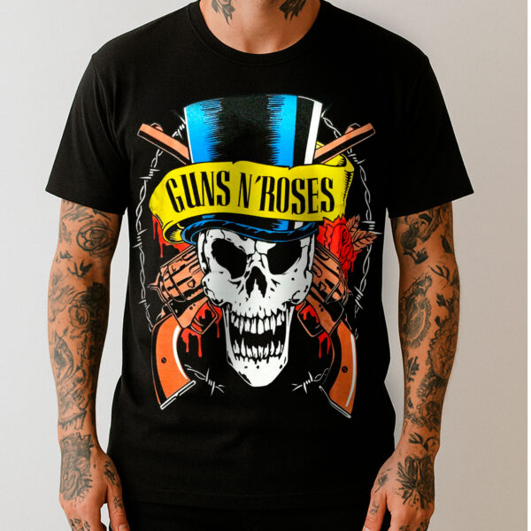 Camiseta Guns N Roses - Logo Caveira - Brutal Wear