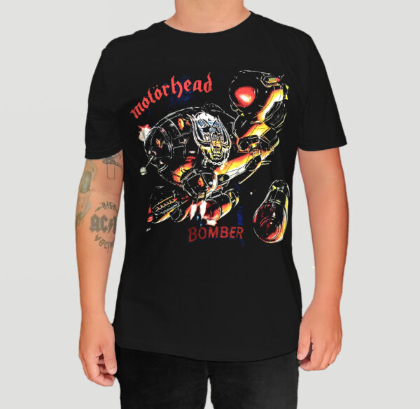 Camiseta Oficial Motörhead - Bomber (Frente e Costas)