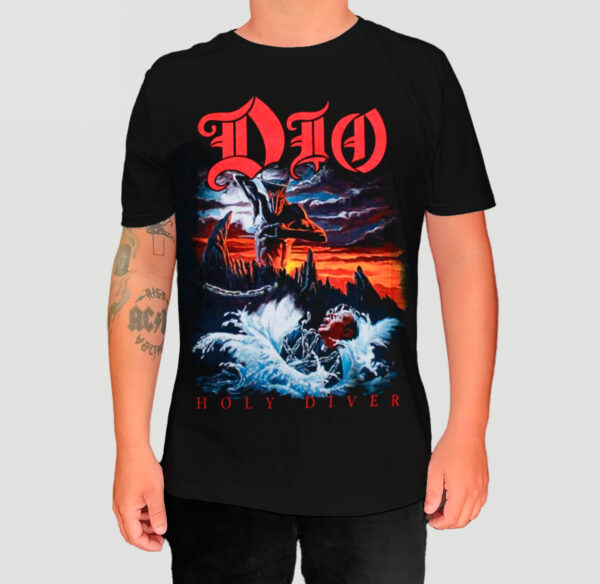 Camiseta Oficial DIO - Holy Diver (Frente e Costas)