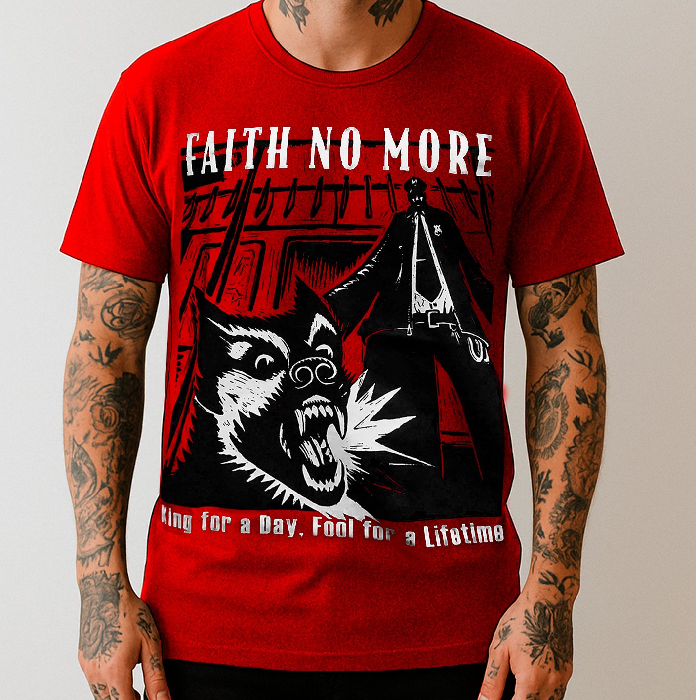 Camiseta Vermelha Faith No More King For A Day Brutal Wear 