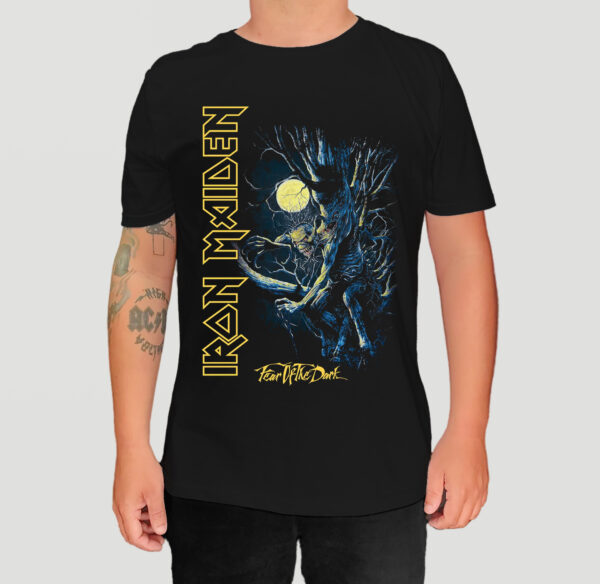 Camiseta Oficial Iron Maiden - Fear of the Dark (Frente e Costas)