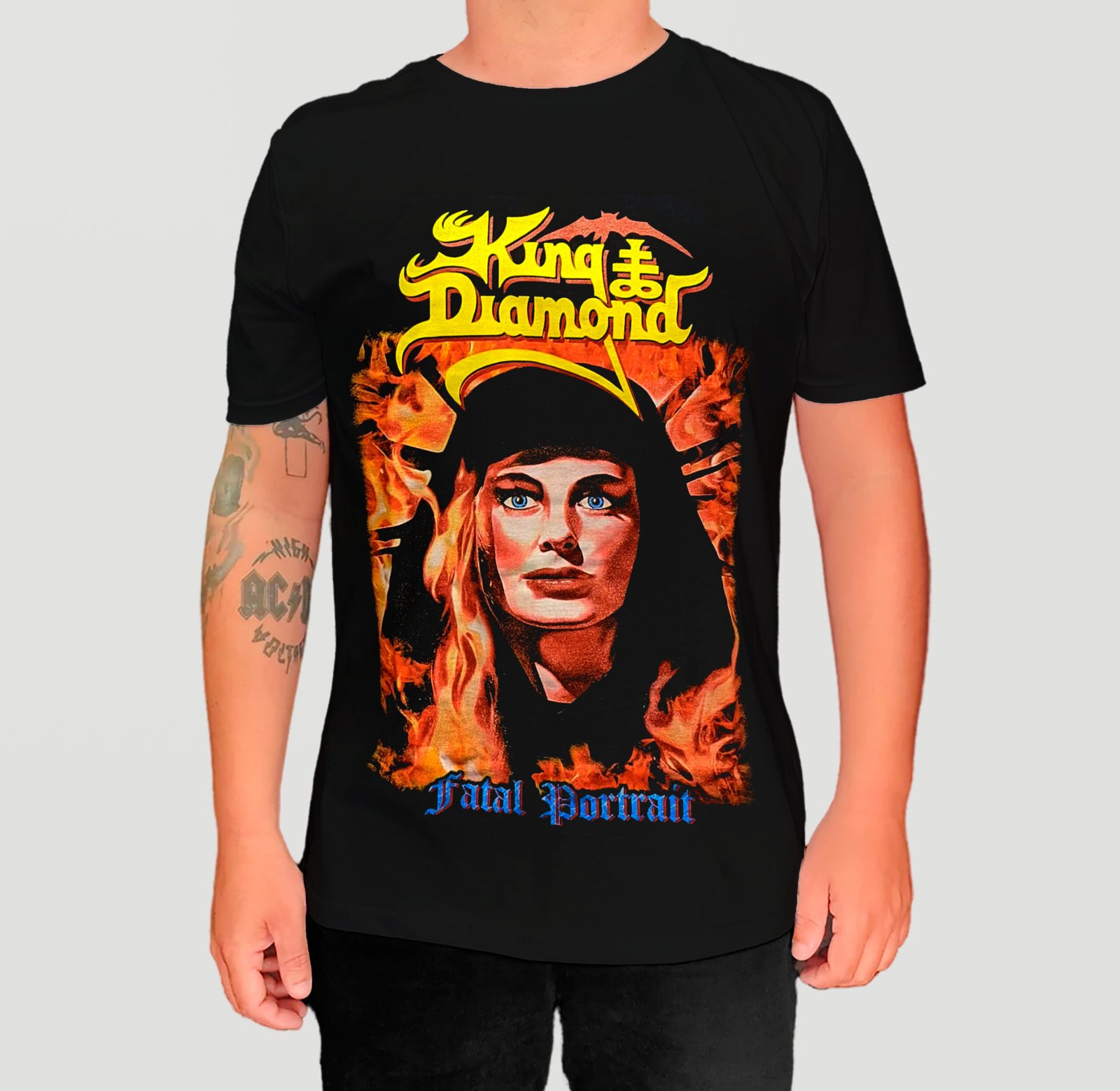 thumbnail image 2 of King Diamond Fatal Portrait Official T-Shirt – Bravado, Black Cotton, Retro Metal 2 of 5