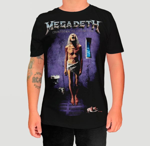 Camiseta Oficial Megadeth - Countdown to Extinction (Frente e Costas)