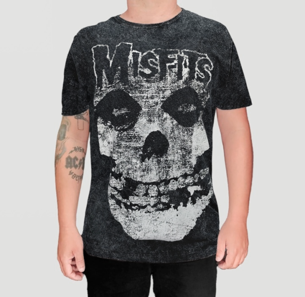 Camiseta Estonada Misfits - Fiend Skull - Bomber