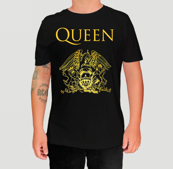 Camiseta Queen - Logo Dourado - Brutal Wear