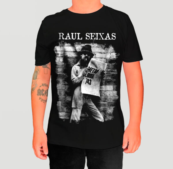 Camiseta Preta Raul Seixas - Metrô Linha 743 - Bomber