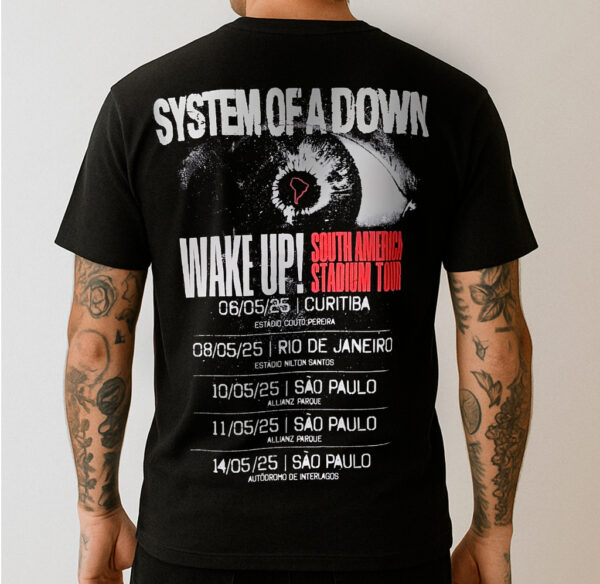 Camiseta System Of A Down - Wake Up Tour - Red Rock - Imagem 2