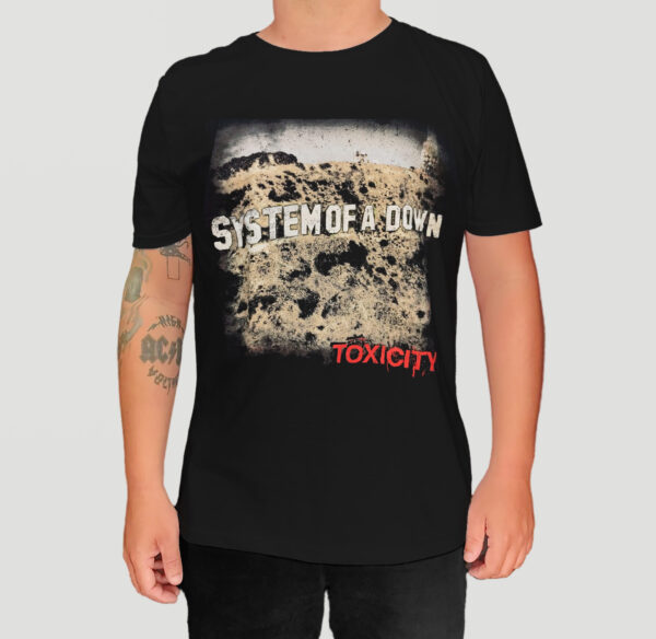 Camiseta Oficial - System Of A Down - Toxycity - Frente e Costas