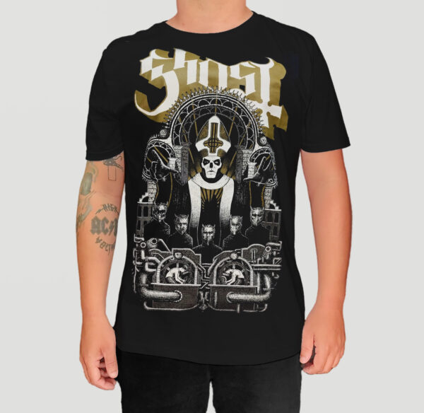 Camiseta Oficial Ghost - Machine (Frente e Costas)