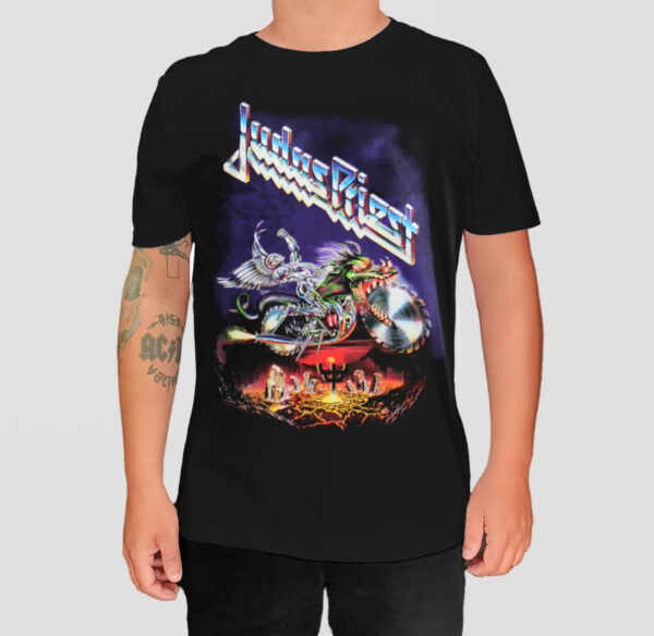 Camiseta Oficial Judas Priest - Painkiller (Frente e Costas)