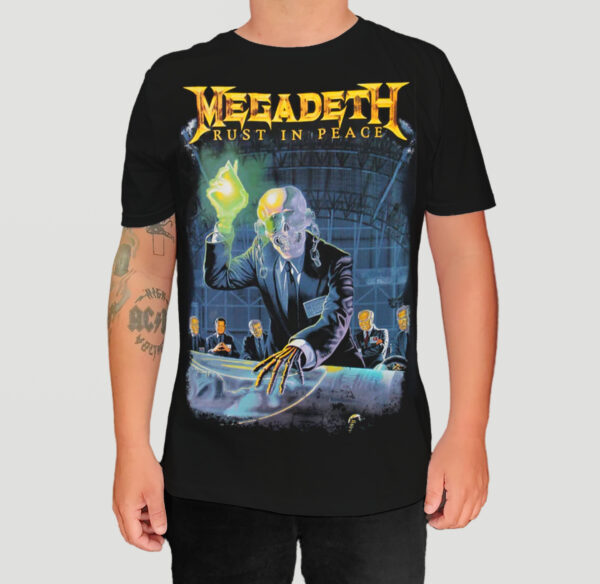 Camiseta Oficial Megadeth - Rust In Peace - Frente e Costas