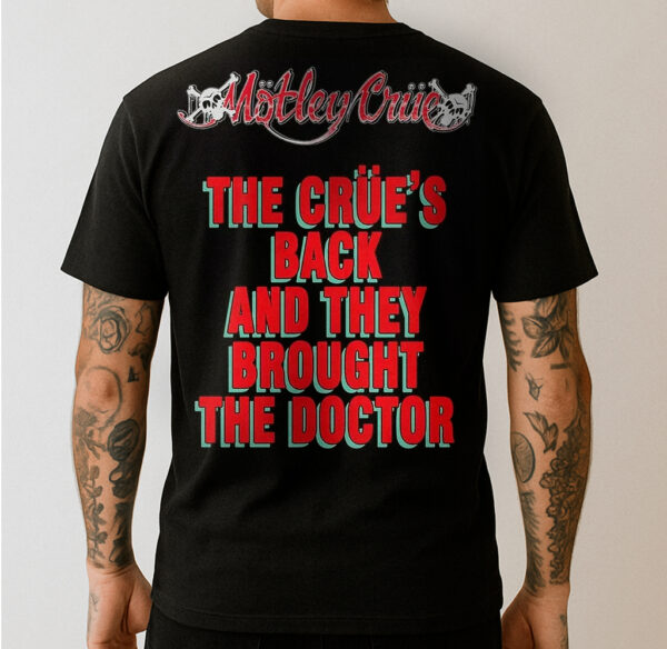 Camiseta Oficial Motley Crüe - Dr Feelgood - Frente e Costas - Imagem 2