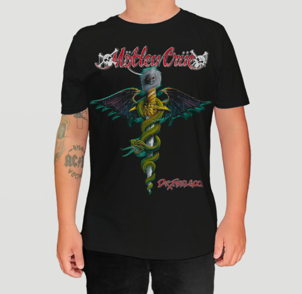 Camiseta Oficial Motley Crüe - Dr Feelgood - Frente e Costas