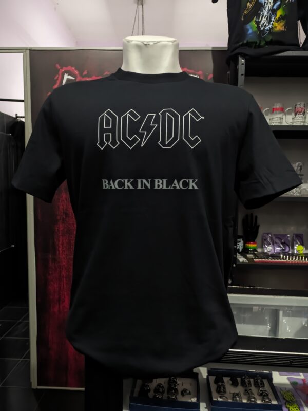 Camiseta Oficial AC/DC - Back In Black Tape - Frente e Costas - Image 5
