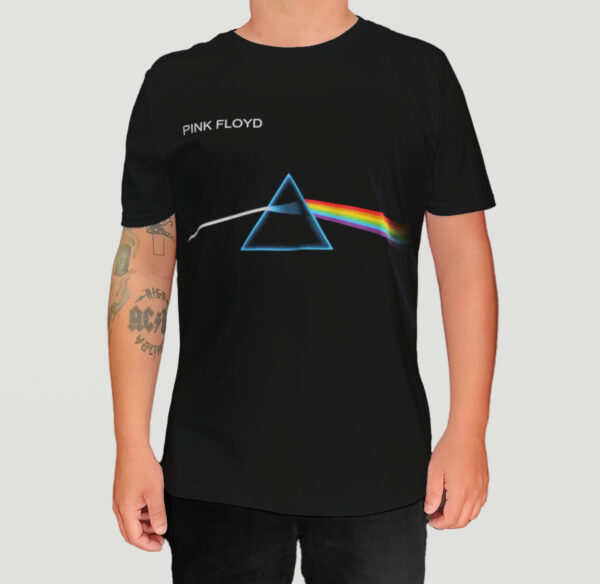 Camiseta Oficial Pink Floyd - The Dark Of The Moon - Frente e Costas