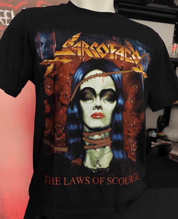 Camiseta Oficial Sarcófago - The Laws Of Scourge - Brutal Wear - Image 3