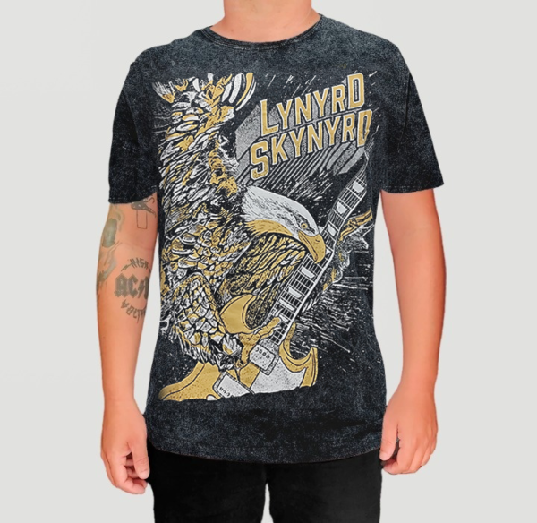 Camiseta Estonada Lynyrd Skynyrd - Águia - Bomber