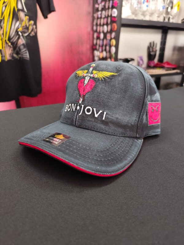 Boné Bordado Estonado - Bon Jovi