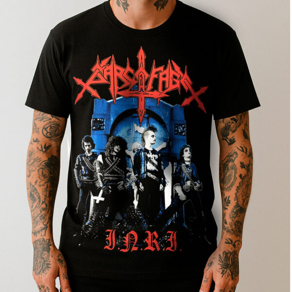 Camiseta Oficial Sarcófago - I.N.R.I - Brutal Wear