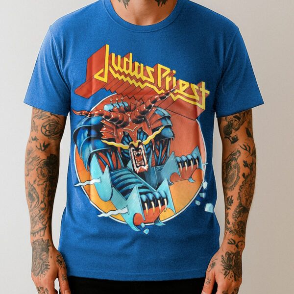Camiseta Azul Judas Priest - Defenders of the Faith - Brutal Wear - Imagem 2