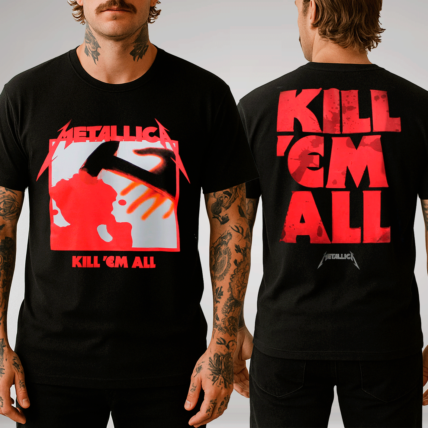 Camiseta Oficial Metallica - Kill Em All - Frente e Costas