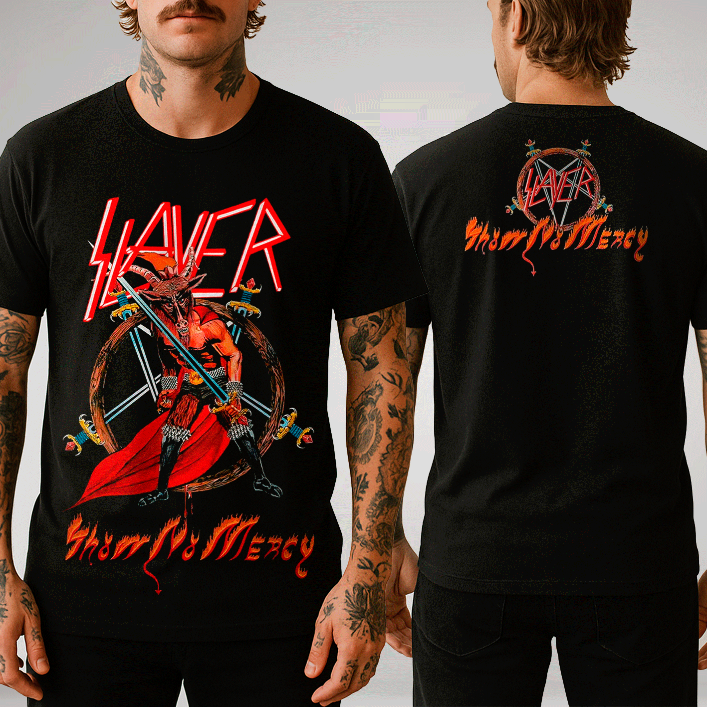 Camiseta Oficial Slayer - Show No Mercy - Frente e Costas